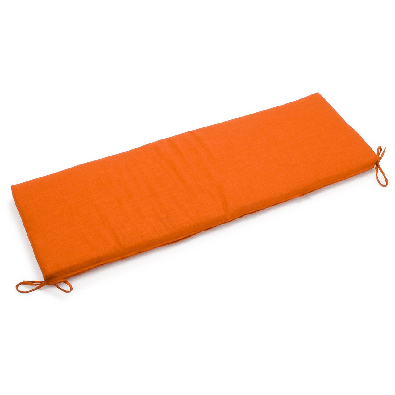 60-inch by 19-inch Spun Polyester Bench Cushion - Tangerine Dream